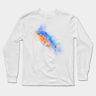 Blue bird watercolor Long Sleeve T-Shirt